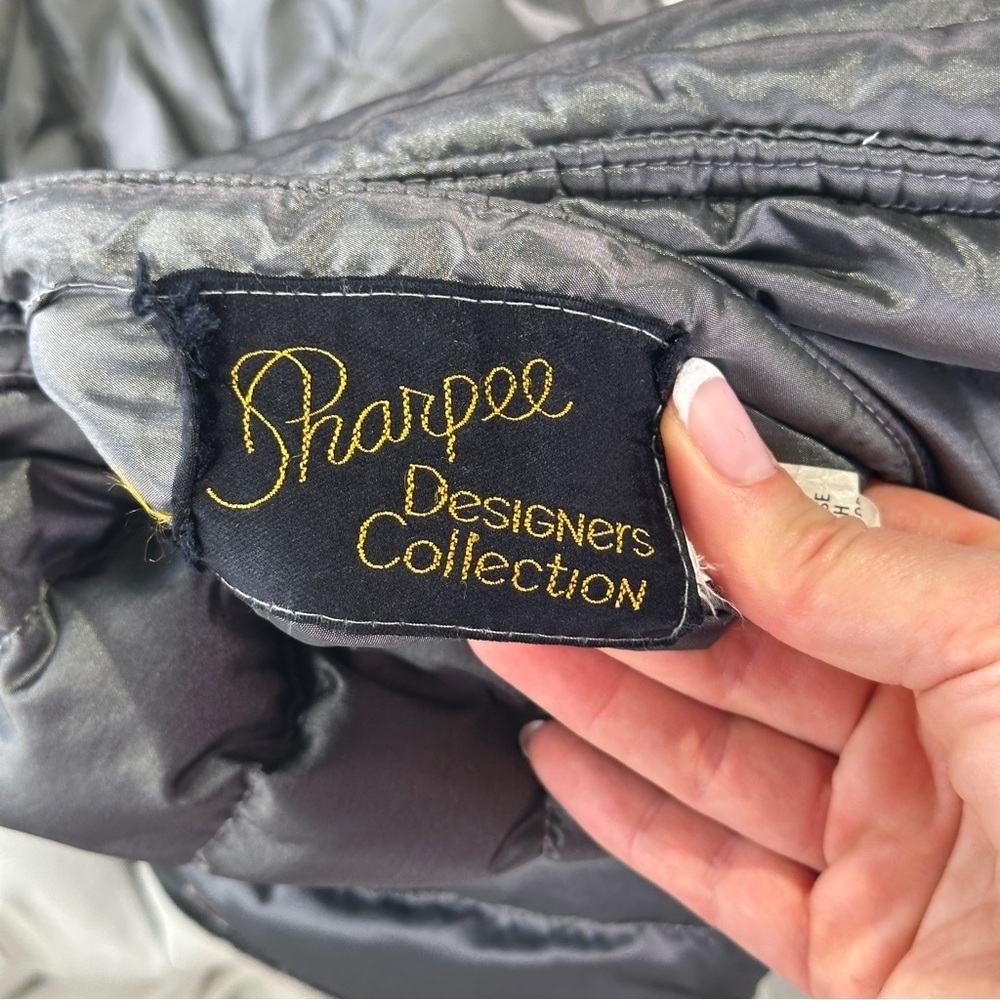 Sharpee Vintage Quilted Down Jacket Utility Snap Front - Picture 7 of 12